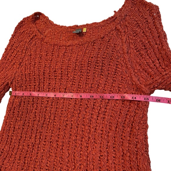 Anthropologie Knitted Knotted Women's Long Sleeve Pink Knitted Blouse Size M - Picture 11 of 11